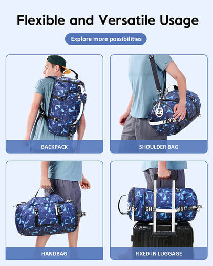 40L Gym Sport Backpack Duffle Bag Sling Bag Crossbody Daypack, Casual Daypacks Travel Bags with Shoulder Strap for Men Women
