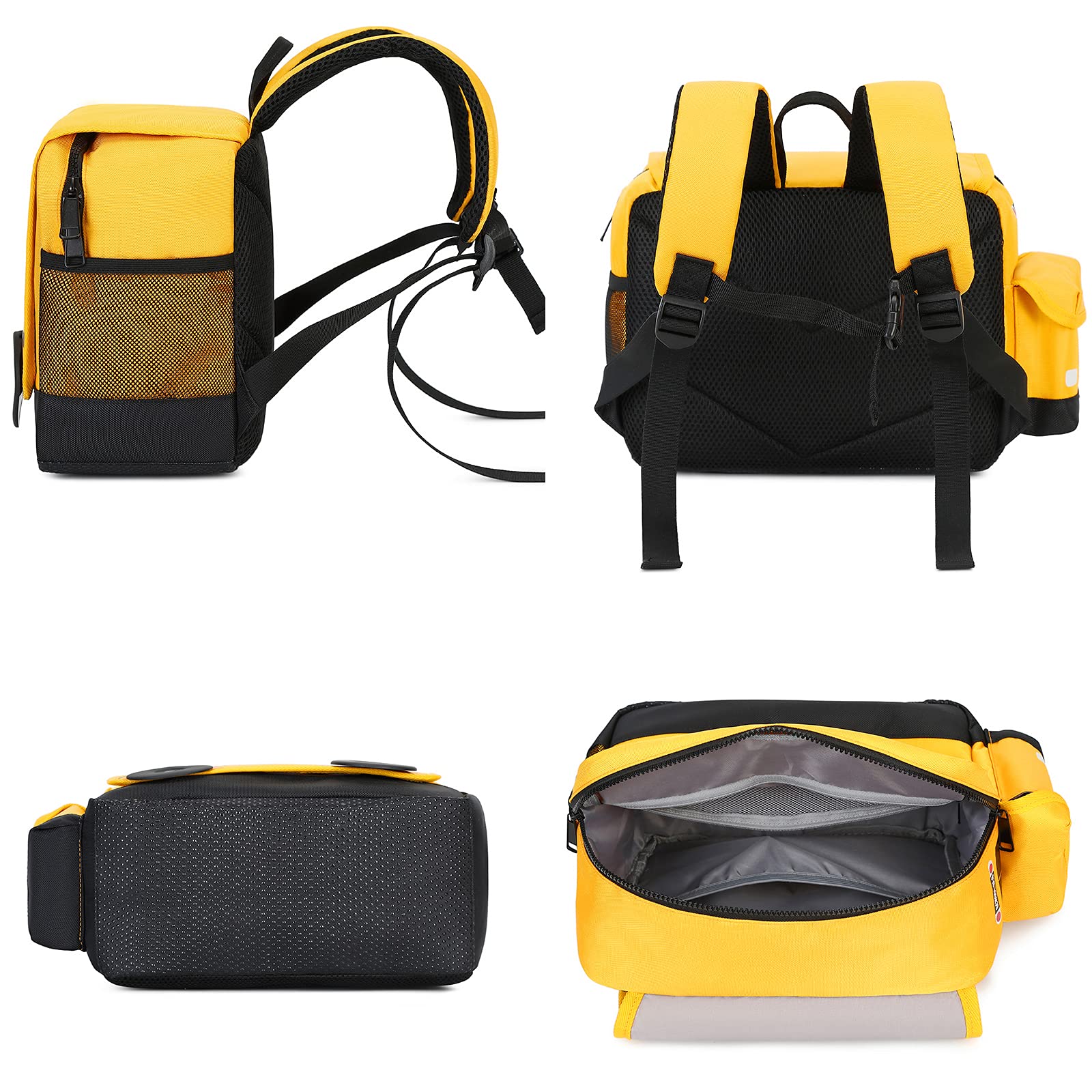 Toddler Backpack Boy Preschool School Bus Bookbag Kindergarten 3D Daycare Bags with Insulation Lunch Box