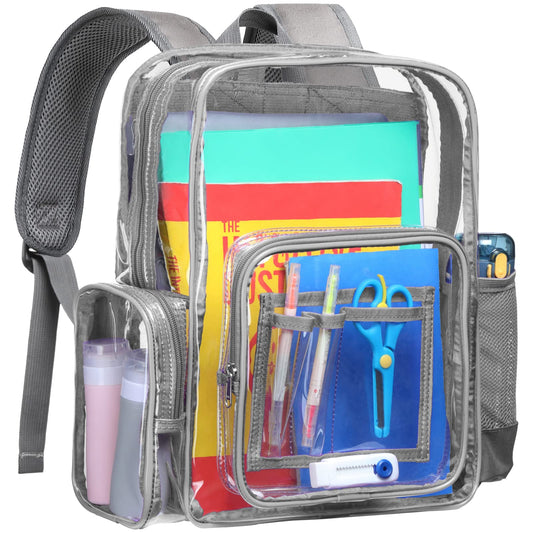 PACKISM Clear Backpack, Large Clear Backpack Heavy Duty with Reinforced Straps