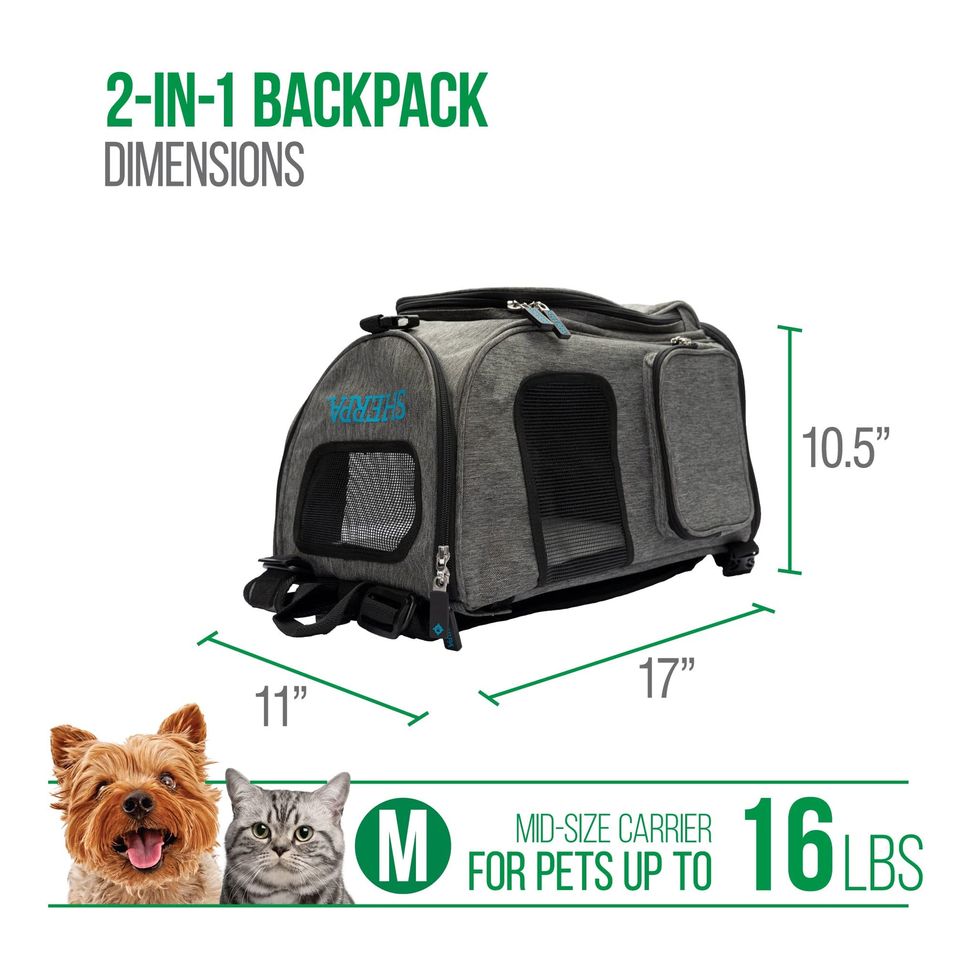 Sherpa Travel Backpacks & Pet Carriers for Cats & Small Dogs - Bubble Backpack, Hands-Free Sling, Tote Bag, & More - Multiple Styles & Sizes