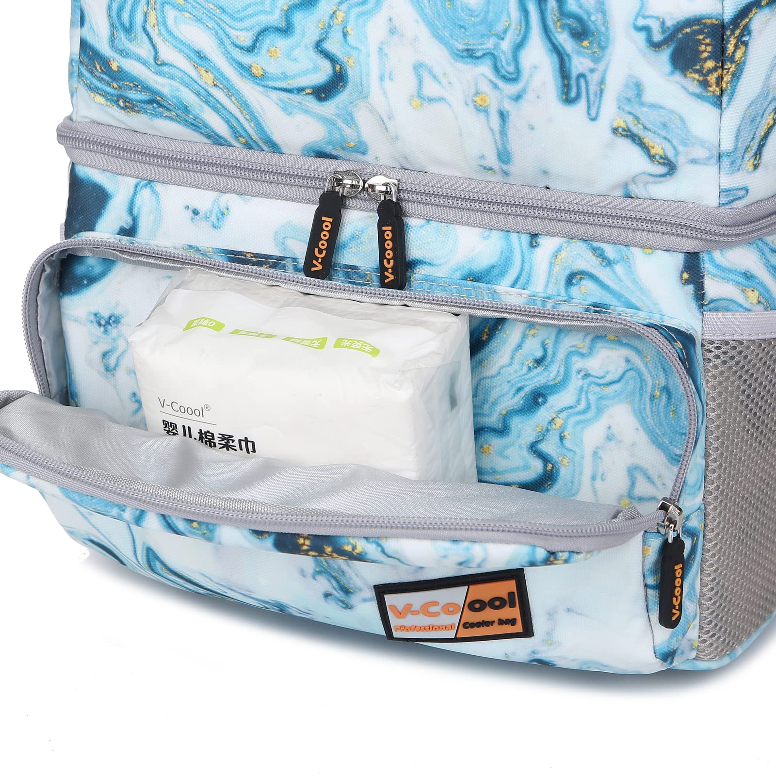 V-COOOL Breast Pump Backpack Diaper Bag Lunch Bag Ice Bag Bottle Storage Bag Breast Milk Preservation Package for Work Mom