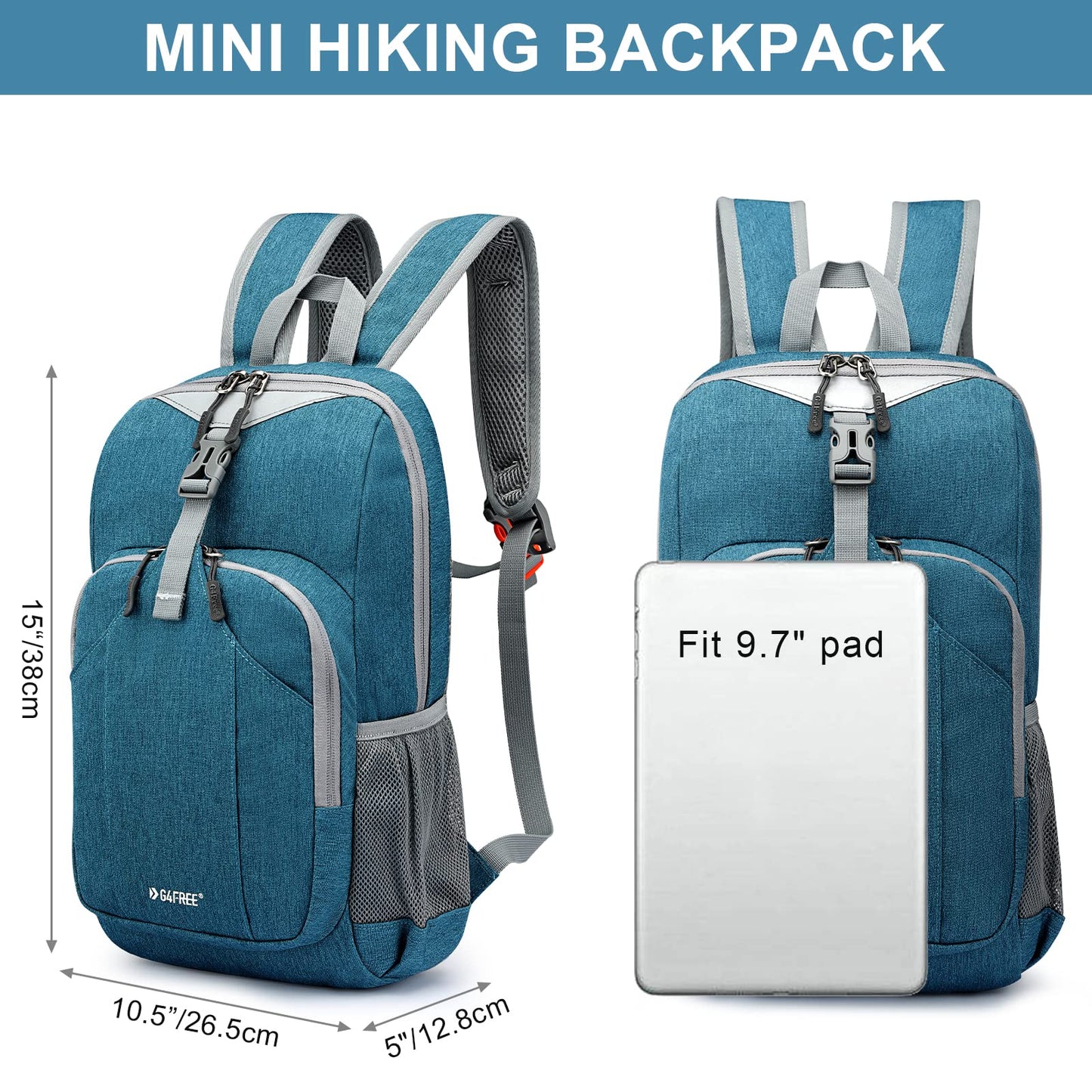 G4Free Mini 10L Hiking Daypack Small Hiking Backpack Cycling Compact Shoulder School Backpack Outdoor for Men Women
