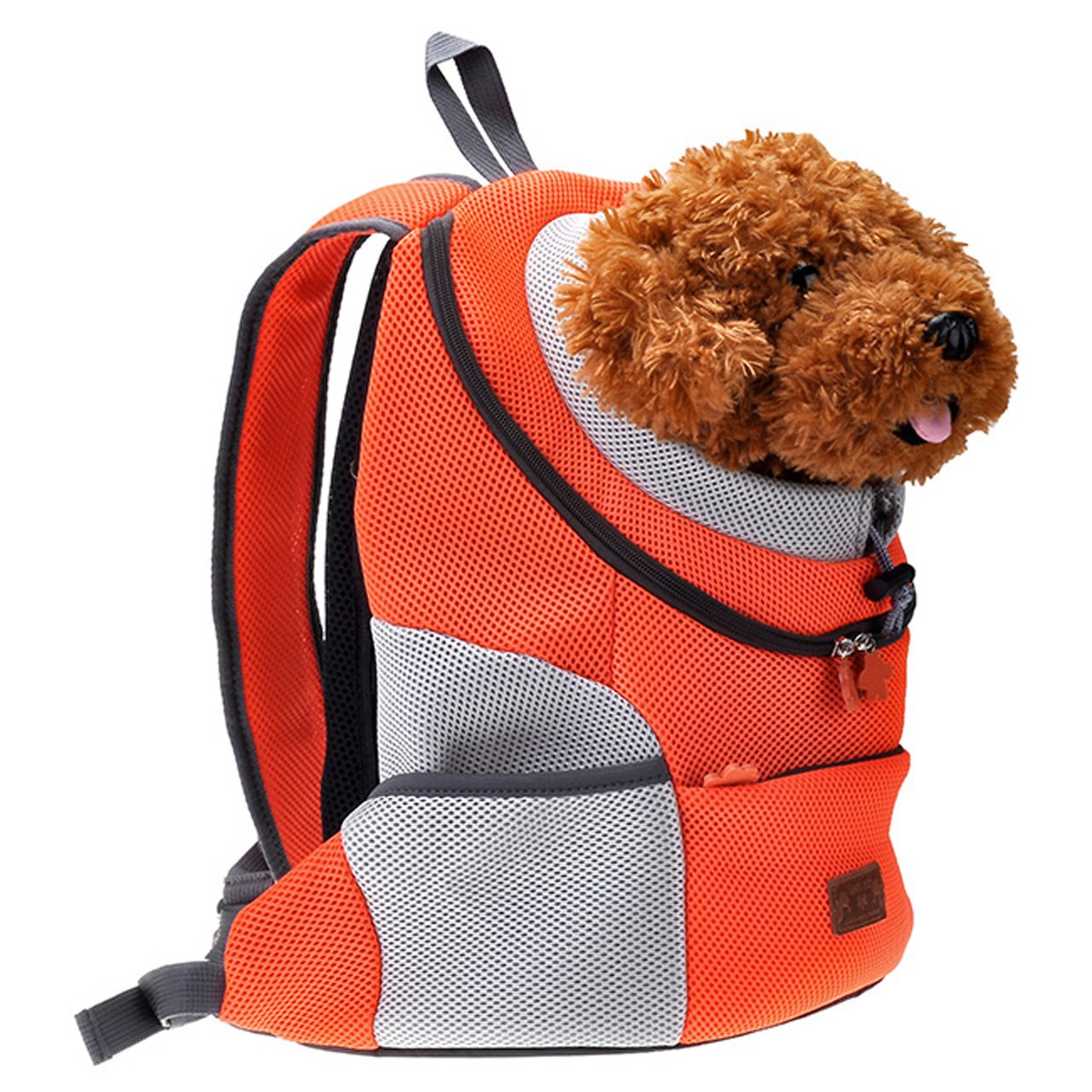 Mogoko Comfortable Dog Cat Carrier Backpack, Puppy Pet Front Pack with Breathable Head Out Design and Padded Shoulder for Hiking Outdoor Travel