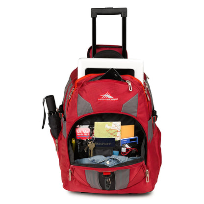 High Sierra XBT - Business Rolling Backpack, Carmine/Red Line/Black, One Size