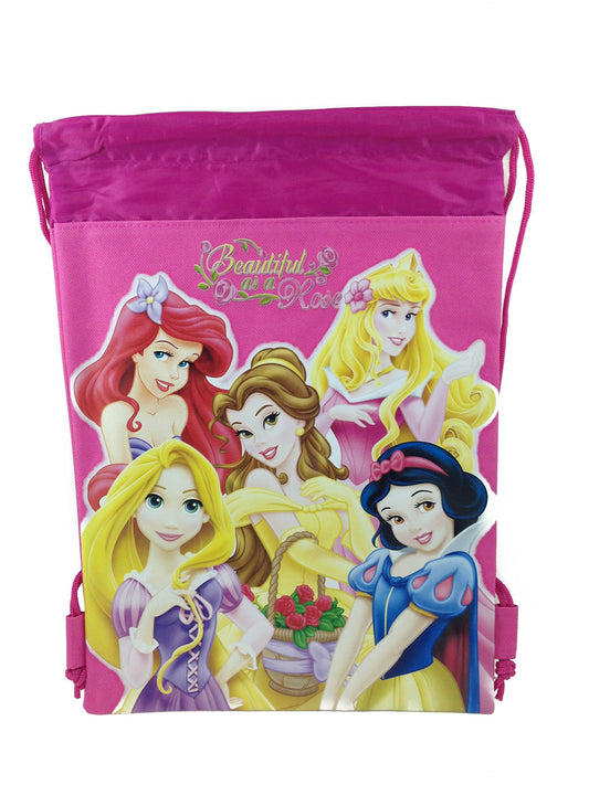 Disney Princesses Drawstring Backpack Dark Pink