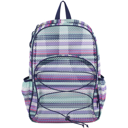 Eastsport Heavy Duty, Mesh, See-Through, Semi-Transparent Backpack with Bungee and Comfortable Padded Straps