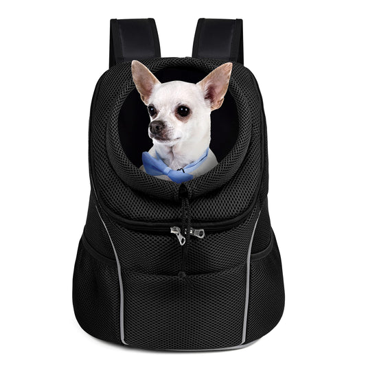 WOYYHO Pet Dog Carrier Backpack Puppy Dog Travel Carrier Front Pack Breathable Head-Out Backpack Carrier for Small Dogs Cats Rabbits